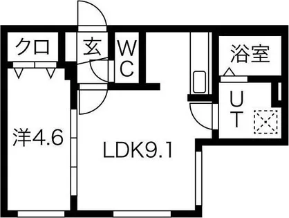 STUDIO中島公園【5階】の間取り