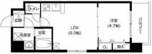 1LDKの間取り画像