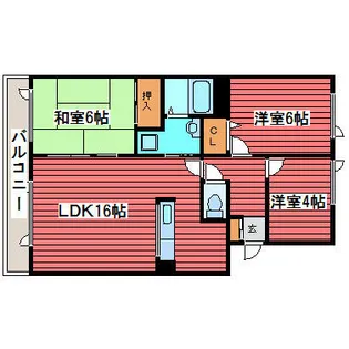 ウエストヒルズ弐番館【2階】の間取り