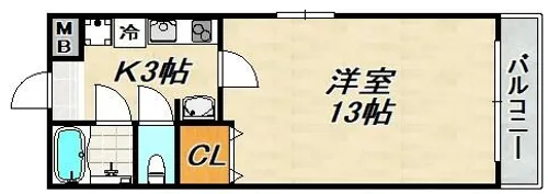 ルセール【2階】の間取り