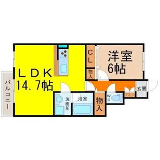 リマーレ道徳【1階】の間取り