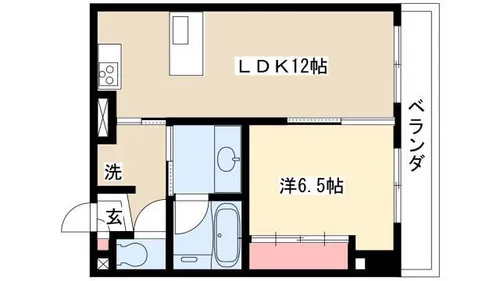 ビブレにししろ【5階】の間取り