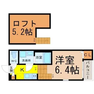 ハーモニーテラス靖国町V【1階】の間取り