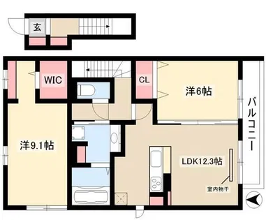 グランツⅡ【2階】の間取り