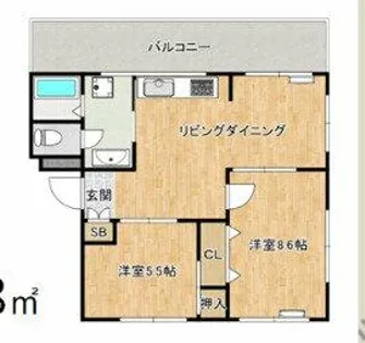 グリーンヒル山本通【2階】の間取り