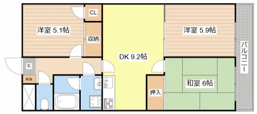 厚積レークサイド【403号室】の間取り