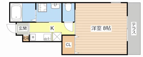 アクアハイツ【1階】の間取り