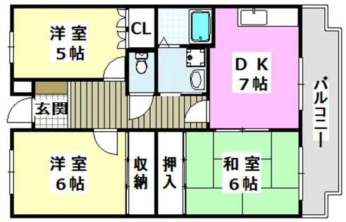リオラムール【103号室】の間取り