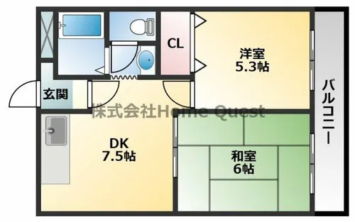 アーバンハイム吉元【6階】の間取り