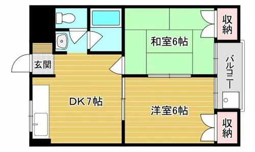 ハムロハイツ杉田A棟【3階】の間取り