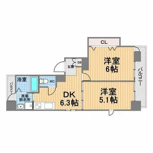 新和ルミエール【7A号室】の間取り