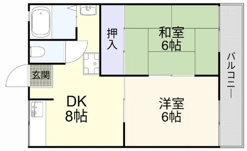 第二コーポ木畑【402号室】の間取り