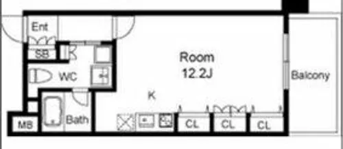 レジュールアッシュ福島【9階】の間取り