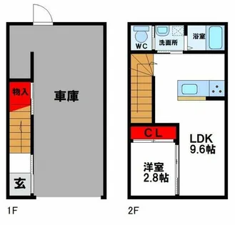 Excel Garage 小倉南A棟【1階】の間取り
