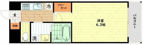 JMFレジデンス海老江【15階】の間取り