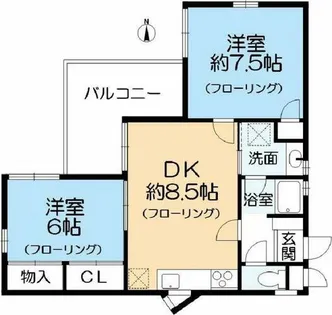 アークサイド魚崎【2階】の間取り