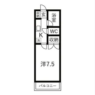奥田アパートメント1【101号室】の間取り