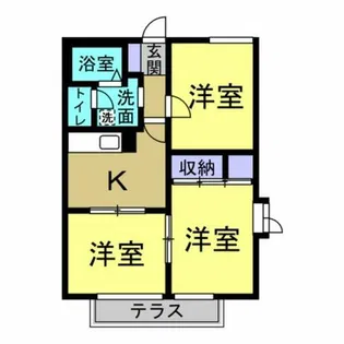 ラフォーレ柊【101号室】の間取り
