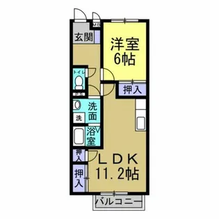 シャンブル榎戸【105号室】の間取り
