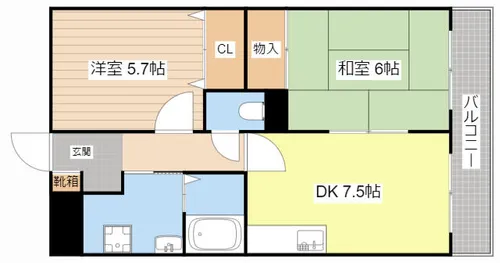 御園ハイツⅠ【302号室】の間取り