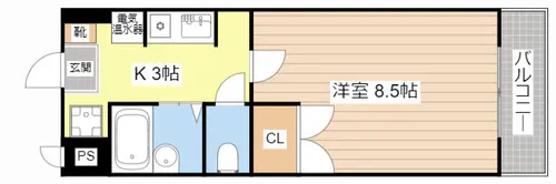 カーサ・ソラッツオ弐番館【610号室】の間取り