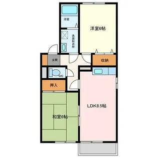 セジュールMM【201号室】の間取り
