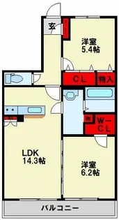 エルデ幸神【5階】の間取り