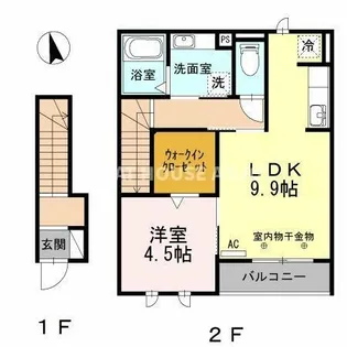 プランドールT・T【2階】の間取り