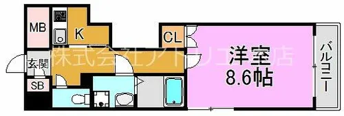エアリーアベニュー【6階】の間取り
