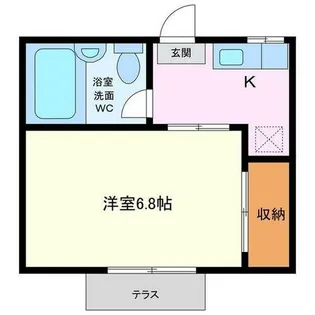 タウニーあけぼの B棟【1階】の間取り