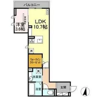 カサブランカ【205号室】の間取り