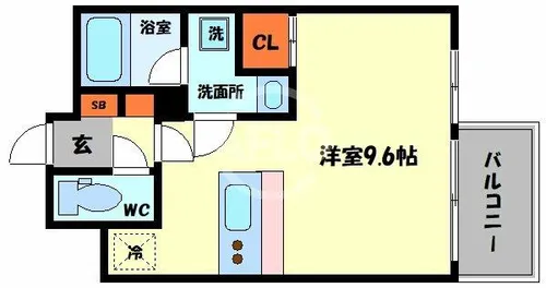 DOUBLE NINE RESIDENCE TENNOJIMINAMI【8階】の間取り