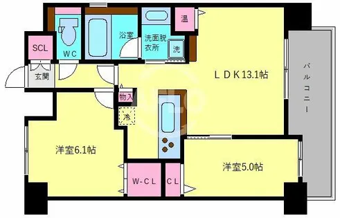 グラマシー京橋【12階】の間取り