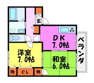 コンフォートA棟【101号室】の間取り
