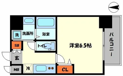 ソルテラスNAMBAサウスフィール【10階】の間取り
