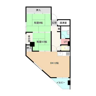 中の島1・3マンション【402号室】の間取り