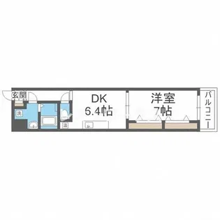 ラ・フォーレ島之内Ⅱ【7階】の間取り