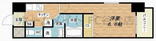 プレジオ東天満【9階】の間取り