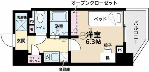 メトロポリタン東中浜【2階】の間取り