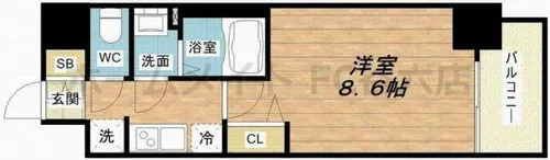 PHOENIX新大阪【3階】の間取り