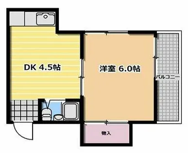 大阪府枚方市尊延寺2丁目【マンション】の間取り