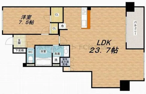 グレンパーク梅田北【13階】の間取り