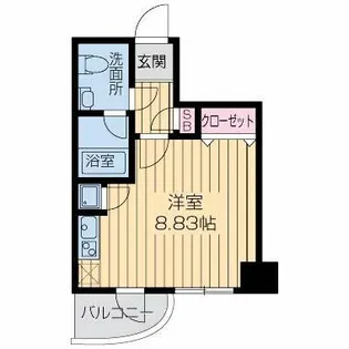 ライブコート北梅田【10階】の間取り