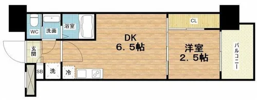 セレニテ中崎町リアン【15階】の間取り