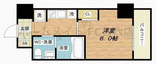 HS梅田EAST【14階】の間取り