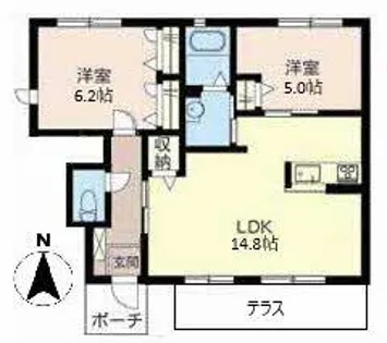 シャーメゾン今宿【C101号室】の間取り