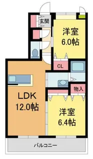 ベレオ宝塚B棟【203号室】の間取り