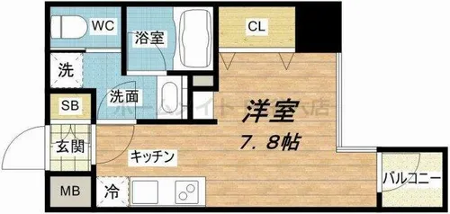 サンネクテール天満橋【8階】の間取り