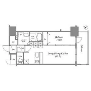 アドバンス名古屋モクシー【14階】の間取り