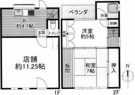 大阪府寝屋川市高柳2丁目【一戸建】の間取り